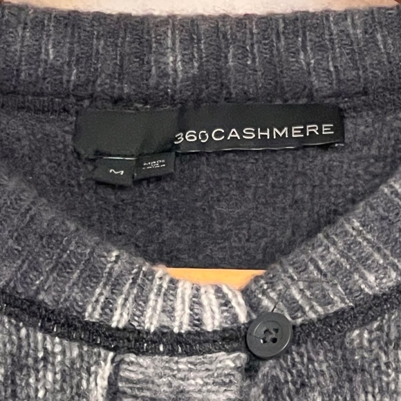 360 Cashmere Gray Distressed Pattern Long Sweater Loose Fit Size M - Picture 7 of 14